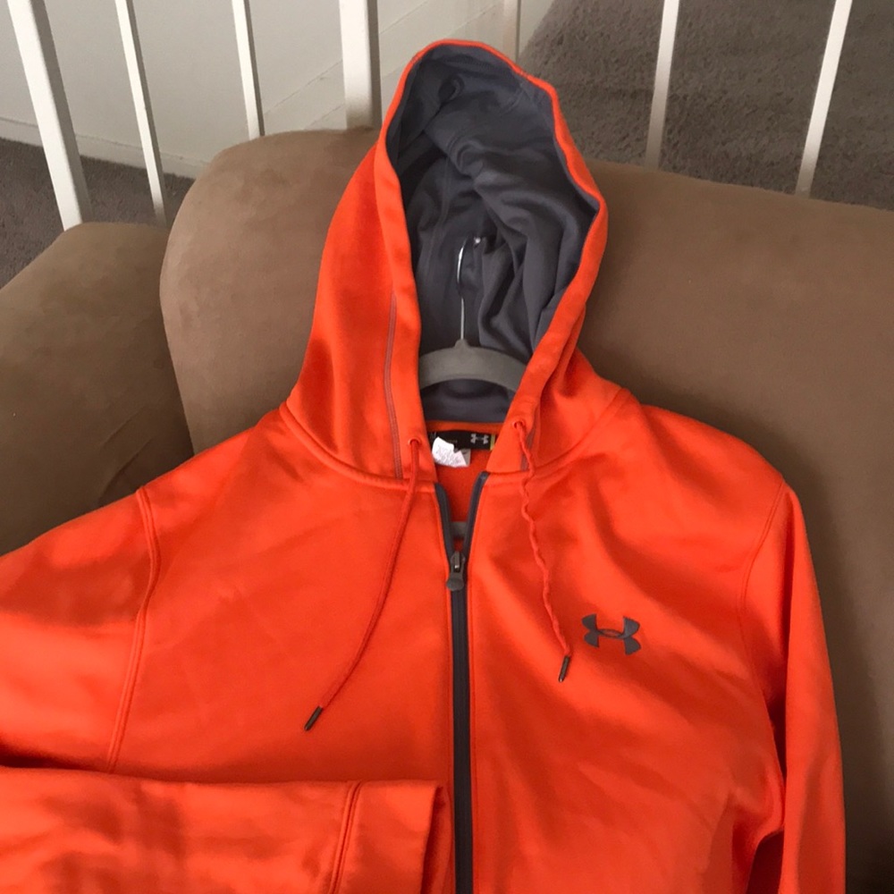 Under Armour Orange and Grey hooded loose jacket